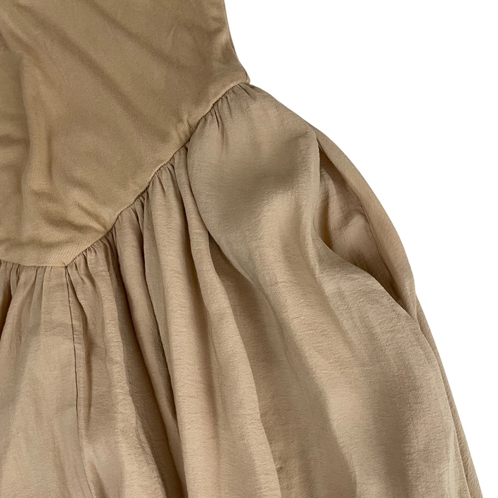 Commense Open Back Midi Tank Dress Apricot Beige - Picture 6 of 13